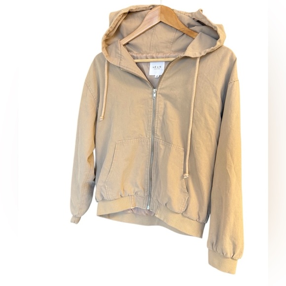 Le Lis  (Anthropologie) XS OVERSIZED Beige Utility hooded coat great condition - Picture 1 of 13
